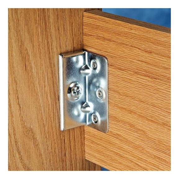 Bed Rail Brackets No-Mortise – Heavy Duty Metal Bed Frame Brackets, Zinc Plated, Single Bolt Assembly, Easy Install, Wood Bed Joints, Furniture Connectors – 4 Pairs