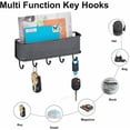 thumbnail image 5 of Metal Wall Mount Key and Mail Holder with 5 Hooks, Home Mail Organizer and Key Rack, Easy to Organize Letters,Magazines, Keys, Bronze, 5 of 6