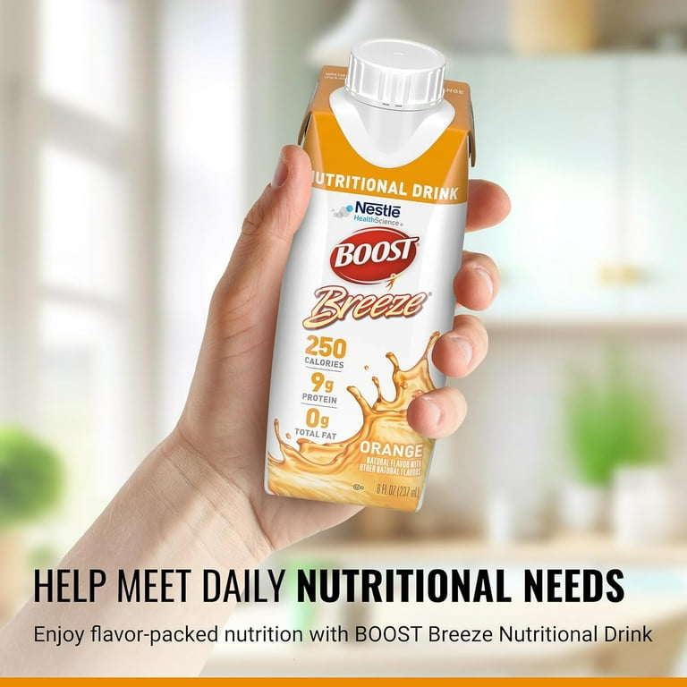 BOOST Breeze Nutritional Drink, Variety Pack, Wildberry and Orange