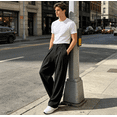 thumbnail image 4 of HBDesign Mens Linen Wide Leg Pants Casual Pleated Summer Breathable Loose Daily Trousers, 4 of 6