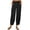 Black, variant on EDFBUYKRS Female Women Pants Casual Travel Pants Womens Tall Womens Casual Solid Color Loose Pockets Elastic Waist Pants Long Trousers Xl