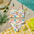 thumbnail image 6 of CCRFTGI Girls Swimsuit Size 7 2 Piece Set Swim Vacation Bikinis Beach Holiday Bathing Suits Summer Cute Hawaiian Tropic Girls Fashion Swim Suit Kids Bikini Swimwear Watermelon Red 1-2 Years, 6 of 9