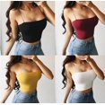 thumbnail image 2 of Chaleco multicolor cómodo sin espalda, cuello medio, con cordones y sexy de color sólido para mujer de verano, 2 of 6