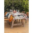 thumbnail image 2 of Outdoor Tablecloth with Umbrella Hole and Zipper, Orange Blue Pumpkins Rectangle Table Cloth 60x102 Inch Waterproof Tablecloth, Thanksgiving Fall Leaves Farmhouse Picnic Table Cover for Patio Camping, 2 of 7