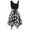 White, variant on Taylonsss Fashion Women Sleeveless Cold Shoulder Lace Up Plaid Print Irregular Dress