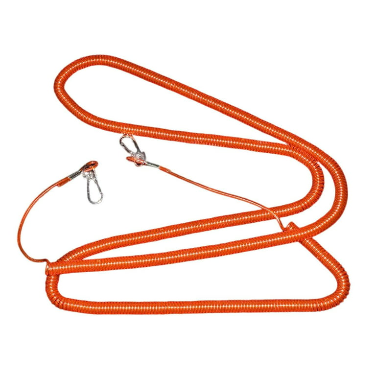 Fishing Coiled Lanyard Fishing Tool Steel Wire Extension Tether for Deep  Sea Fishing Tools Practical Flexible with Carabiner Accessories 10 Meters 