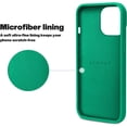 thumbnail image 4 of iPhone 13 Pro Case,[Military Grade Drop Protection] [Anti-Scratch Microfiber Lining] Silicone Shockproof Protective Phone Case Slim Thin Cover 6.1 inch, Emerald Green, 4 of 5