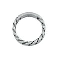 thumbnail image 3 of KUZZOI Men's Link Chain Ring Curb-Link Ring with Engravable Plate 925 Silver, 3 of 5