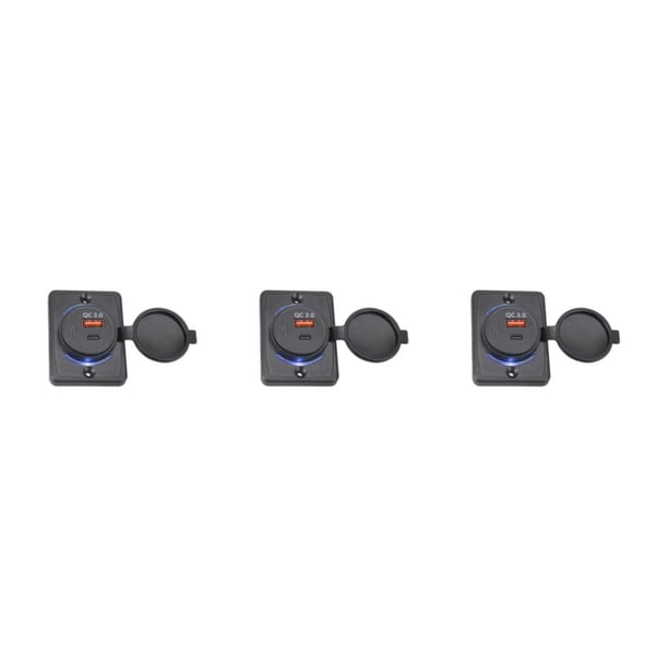 Toma de Corriente para Automóvil Methold Universal Antiflaming 18W PD Carga Rápida USB 3.0