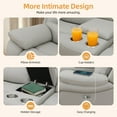 thumbnail image 2 of Caberryne Leather Recliner Sofa Set for Living Room Furniture Set, Power Reclining Loveseat and Chair with LED Lights/Charging Ports/Deep Seats for House/Home Theater(3 Seater), 2 of 7