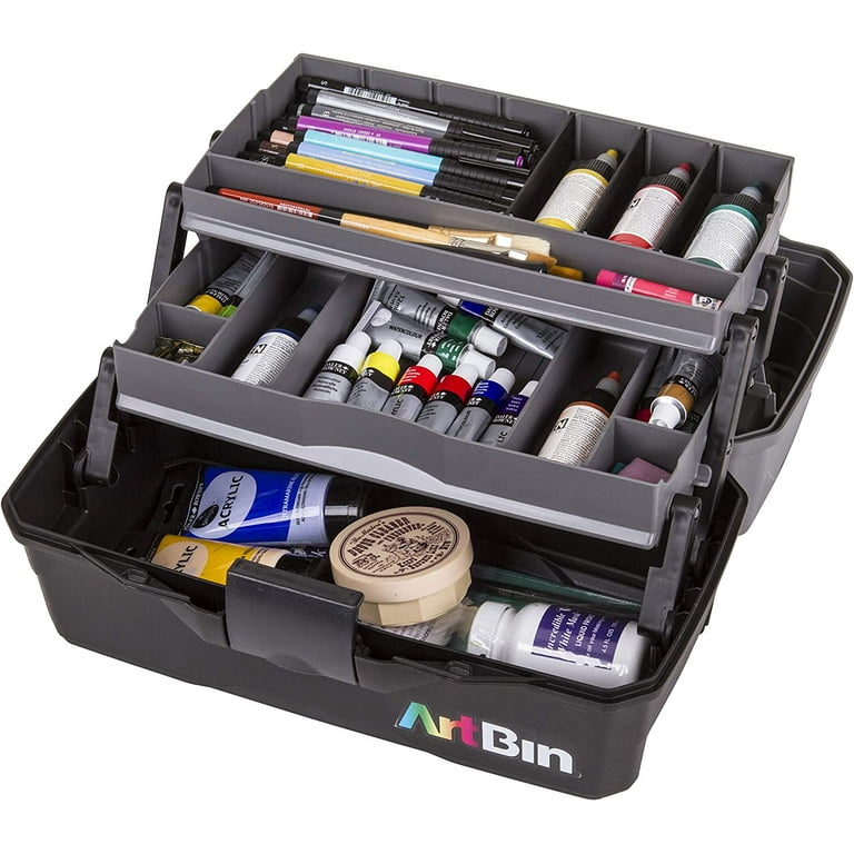 ArtBin 6892AG 2-Tray Art Supply Box, Portable Art & Craft