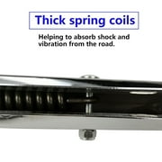 Stainless Steel Straight Spring Loaded Mud Flap Hangers Brackets Mudflap Holders Mounts Set 1-1/8 Bolt Spacing 30 Length with Aluminum Reflective Tapes fit for Semi Trucks, 2 pcs