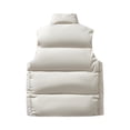 thumbnail image 4 of Dwelliawo Vest for Men Quilted Coats Warm Lightweight Down Stand Collar Vest Casual Winter Padded Coat Travel Outdoor Jacket Beige 32XL, 4 of 4