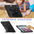 thumbnail image 5 of Dteck Screen Protector Case for iPad Pro 5th Generation 12.9-inch 2021,Shockproof Rubber Armor 3-Layer Protection Case Hybrid Stand Cover with Adjustable Shoulder/Hand Strap,Black, 5 of 7
