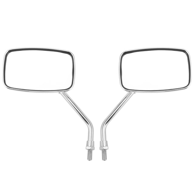 1 Par Universal Unique Bargains Motocicleta Lado Espejo Cuadrada Forma Tono Plata