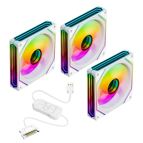 Compatible for LMJI6 PRO PC CPU Cooler with RGB Lighting, A-RGB Monitoring & PWM Fan - Quiet Cooling System, Compatible with PC ARGB Headers, Hard- (No External PSU)