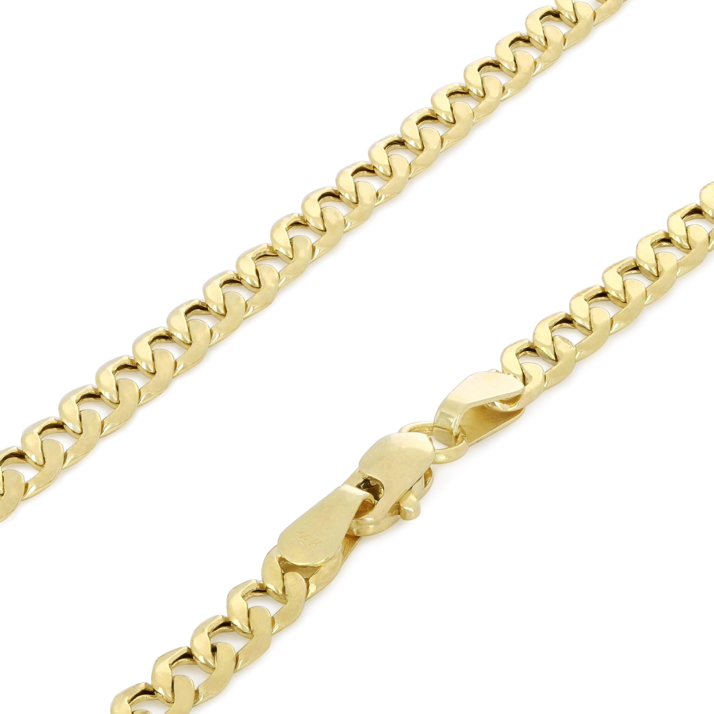 Unisex ALL Gold  Colors 14K Gold 2MM Cuban Curb Link Chain Necklace
