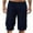Navy, variant on Ynynloco Men's Cargo Shorts Long Capri Below The Knee Shorts 3/4 Cotton Cargo Casual Shorts with Multi-Pockets