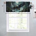 thumbnail image 4 of Eagle Rod Pocket Thermal Insulated Curtain Valance Forest Waterfall Nature Landscape Window Treatment Valance Curtains for Bathroom 54 by 18 in, 1 Panel, 4 of 6