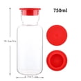 thumbnail image 3 of Botella de vidrio de borosilicato alto con tapa de silicona, envase reutilizable y fácil de limpiar para café y bebidas de grado alimenticio, 1 L, 3 of 7