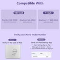 thumbnail image 2 of 7-Color Backlit Bluetooth Keyboard Folio with Pencil Holder for 11-inch iPad Air M2/M3/M4 (2024/2025/2026), iPad Air 4th & 5th Generation,Clove Purple, 2 of 8