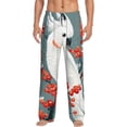 thumbnail image 1 of Fotbe Cockatoo Red Berries Pantalones de Pijama para Hombre, Pantalones de Dormir, Pantalones de Casa con Cintura Ajustable y Bolsillos-Medium, 1 of 6