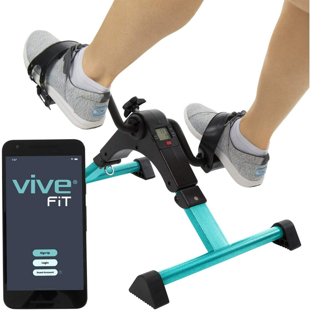 Vive Desk Bike Cycle - Foot Pedal Exerciser - Foldable Portable Foot