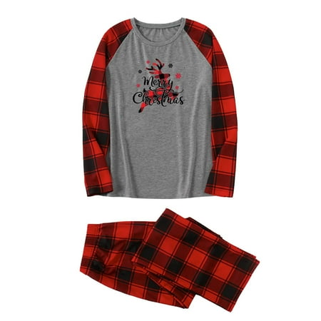 

Matching Family Christmas Pajamas Women Conjunto De Pijama Familiar De Navidad Pijamas Hombre Invierno Con Camisa De Manga Larga De DiseñO De Cuadros Y Letras Y PantalóN Largo