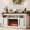 White, variant on IdealHouse 58" Farmhouse Fireplace TV Stand, Entertainment Center with Open Storage Cabinets for TVs Up to 75", Media Console for Living Room