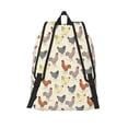 thumbnail image 2 of Lsque Funny Chicken Pattern Canvas Daypack, Durable Backpack, High-quality Versatile Backpack,Vintage Compact Backpack-Small, 2 of 6
