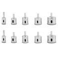 thumbnail image 1 of 10pcs 20-42mm Diamond Drill Bit Set for Tile Glass Marble Granite Cutting, 1 of 8
