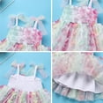 thumbnail image 5 of FYMNSI Baby Girls Tutu Princess Dresses Summer Sleeveless Sequin Glitter Tulle Dress Toddler Ruffle Birthday Sundress 6-12 Months, 5 of 6