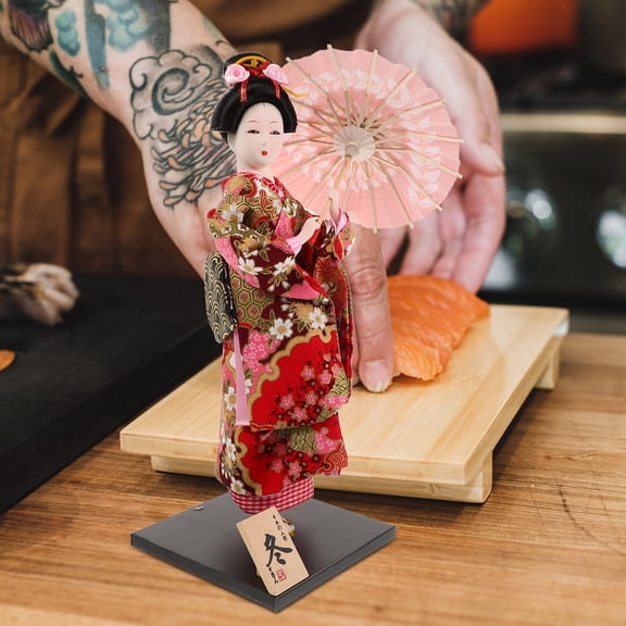 UNOMOR Miniature Asian Ancient Figurine Multi Colored Plaster Decorative 1Pcs For present Giving