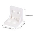 thumbnail image 2 of Soportes de Esquina de Plástico de 90 Grados para Muebles de Estante Unique Bargains 27x27x27mm 50Pcs Blanco, 2 of 4