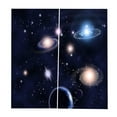 thumbnail image 1 of GUOOL 2Pc/Set Window Bath Curtain Drape Shade with Hook - Scenery Theme Galaxy, 1 of 4