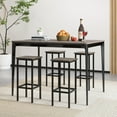thumbnail image 3 of Giantex Metal Bar Stools, Backless Barstools w/Footrest, Industrial  Breakfast Bar Dining Chairs, Gray, 3 of 8