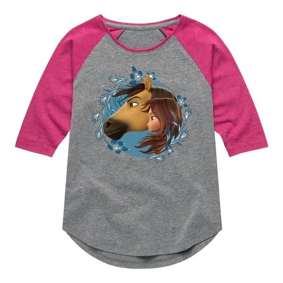Spirit Riding Free - Spirit Untamed - Toddler And Youth Girls Raglan Graphic T-Shirt