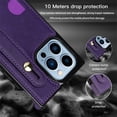 thumbnail image 4 of CCSmaller for iPhone 15 Pro Max Case with Card Holder for Women, Phone Case Crossbody with Wrist Strap & Removable Adjustable Shoulder Lanyard Cover for iPhone 15 Pro Max KB Purple, 4 of 8
