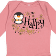 thumbnail image 4 of Inktastic Happy New Year with Cute Penguin Boys or Girls Long Sleeve Baby Bodysuit, 4 of 5