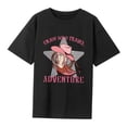 thumbnail image 2 of Camiseta para mujer básica camiseta clásica cuello redondo para vacaciones en la playa M, 2 of 8