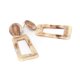 thumbnail image 3 of Pendientes geométricos redondos con forma de rectángulo, pendientes colgantes de aleación, joyería (marrón), 3 of 5