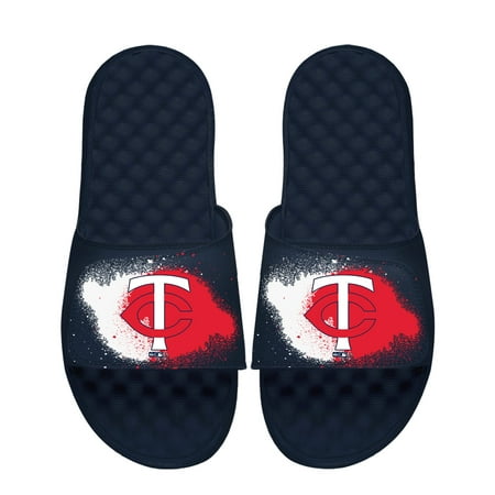 

Men s ISlide Navy Minnesota Twins Spray Paint Slide Sandals
