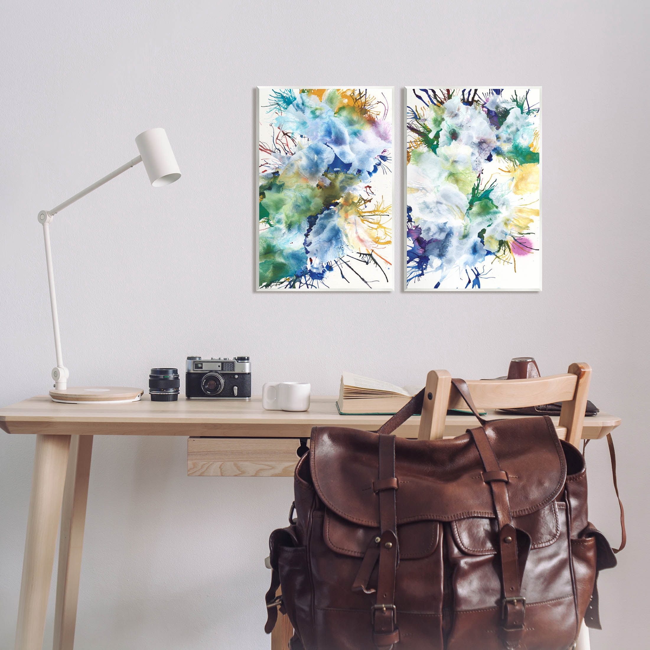 Stupell Industries Modern Urban Rainbow Splatter Graphic Art Unframed Art Print Wall Art, Set of 2, Design by Jodi Fuchs