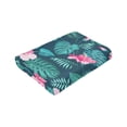 thumbnail image 6 of Wijzvio Tropical Flower Throw Blanket Soft Fuzzy Fleece Blanket For Couch Bed Living Room Decoration 40"X30", 6 of 9