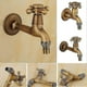 thumbnail image 2 of Antique Brass Copper Wall Mounted Faucet Bathroom Sink Washing Machine Water Tap( Size : Short ), 2 of 5