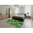 thumbnail image 4 of Ahgly Company Indoor Round Patterned Green Apple Green Area Rugs, 8' Round, 4 of 6