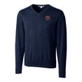 thumbnail image 2 of Men's Cutter & Buck Navy Chicago Bears Throwback Logo Lakemont Tri-Blend V-Neck Pullover Sweater, 2 of 3
