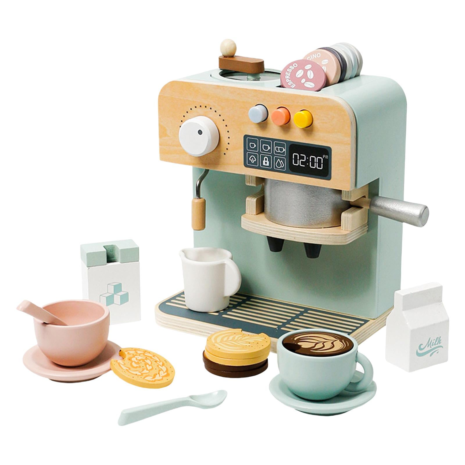 Bunblic Simulation Coffee Machine Toy Children Wooden Kitchen Toy