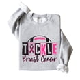 thumbnail image 4 of Tackle Breast Cancer Sweatshirt for Women, Teens & Kids Pink Ribbon Football Game Day Sweater Gray Sweatshirt Adult X-Large, 4 of 4