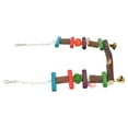 thumbnail image 3 of Parrot Swing Stand Pure Natural Logs Parrot Standing Swing with Colorful Rattan Ball for Bird Swing Toys, 3 of 14